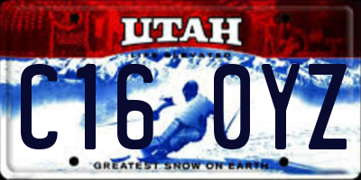UT license plate C160YZ