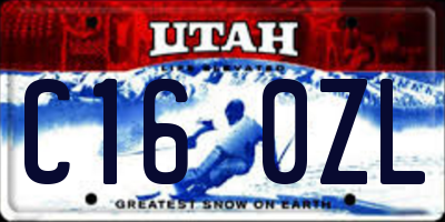 UT license plate C160ZL