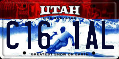 UT license plate C161AL