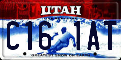 UT license plate C161AT