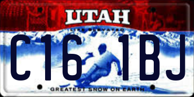 UT license plate C161BJ