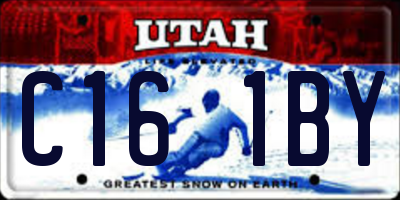 UT license plate C161BY