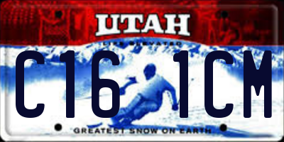 UT license plate C161CM