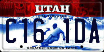 UT license plate C161DA