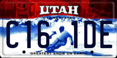 UT license plate C161DE