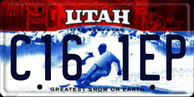UT license plate C161EP