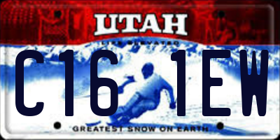 UT license plate C161EW