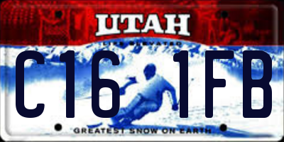 UT license plate C161FB