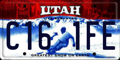 UT license plate C161FE