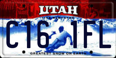 UT license plate C161FL