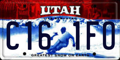 UT license plate C161FO