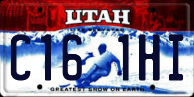 UT license plate C161HI