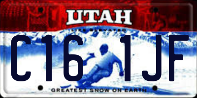 UT license plate C161JF