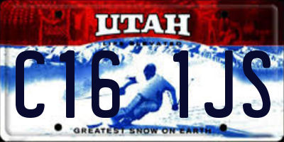 UT license plate C161JS