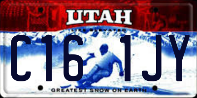 UT license plate C161JY