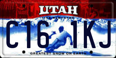 UT license plate C161KJ