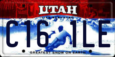 UT license plate C161LE