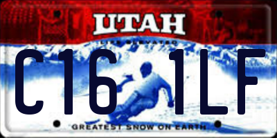 UT license plate C161LF