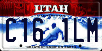 UT license plate C161LM