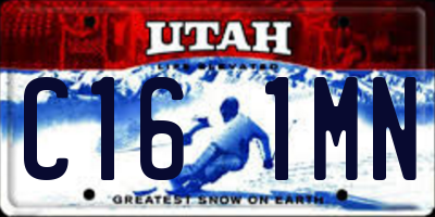 UT license plate C161MN