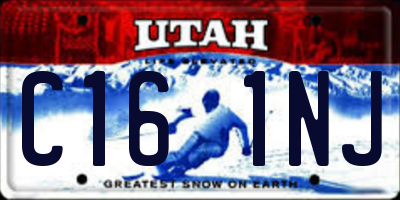 UT license plate C161NJ