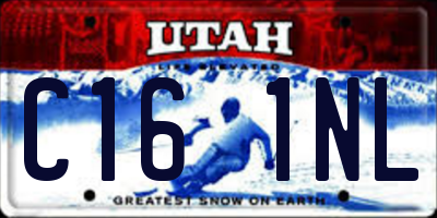 UT license plate C161NL