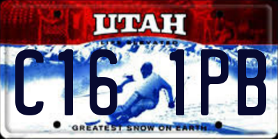 UT license plate C161PB