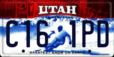 UT license plate C161PD