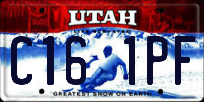 UT license plate C161PF