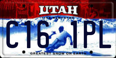 UT license plate C161PL