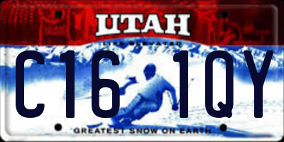 UT license plate C161QY