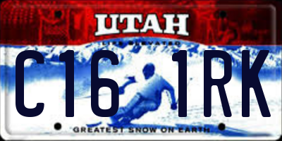UT license plate C161RK
