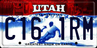 UT license plate C161RM