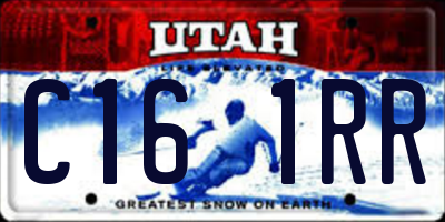 UT license plate C161RR