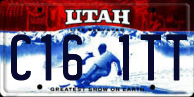 UT license plate C161TT