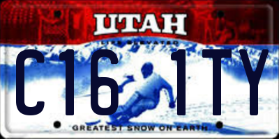UT license plate C161TY