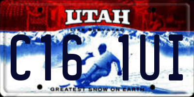 UT license plate C161UI