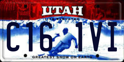 UT license plate C161VI