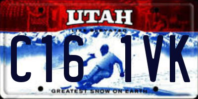 UT license plate C161VK