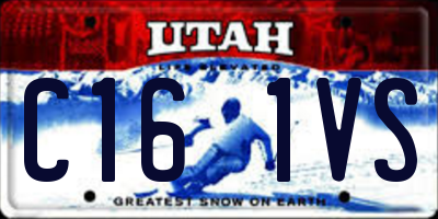 UT license plate C161VS