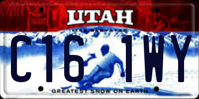UT license plate C161WY