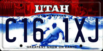 UT license plate C161XJ