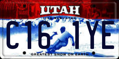 UT license plate C161YE