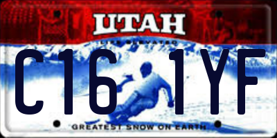 UT license plate C161YF