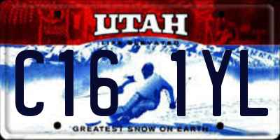 UT license plate C161YL