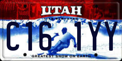 UT license plate C161YY