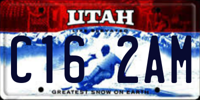 UT license plate C162AM