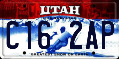 UT license plate C162AP