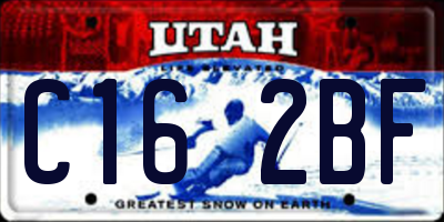 UT license plate C162BF