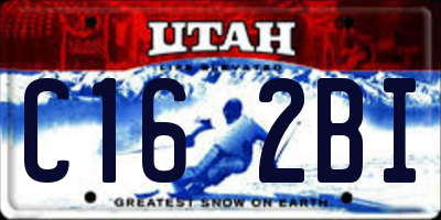 UT license plate C162BI